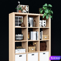 Shelving unit Ikea Kallax 3D Model Vray, Corona
