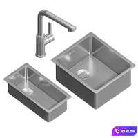 Blanco Andano 180/340 / IF / U and Blanco Lanora 3D Model Vray, Corona