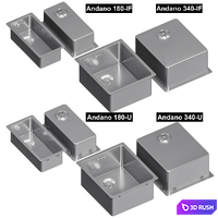 Blanco Andano 180/340 / IF / U and Blanco Lanora 3D Model Vray, Corona