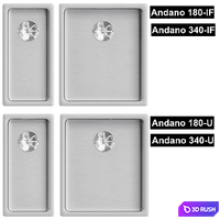 Blanco Andano 180/340 / IF / U and Blanco Lanora 3D Model Vray, Corona