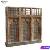 Old arabic turkish door set 134 3D Model Vray, Corona