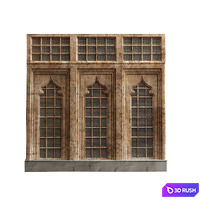 Old arabic turkish door set 134 3D Model Vray, Corona