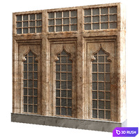 Old arabic turkish door set 134 3D Model Vray, Corona