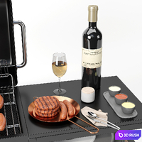 Barbecue 24 3D Model Vray, Corona