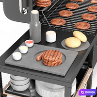 Barbecue 24 3D Model Vray, Corona