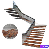 MODERN STAIR NO9 3D Model Vray, Corona