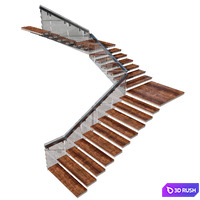 MODERN STAIR NO9 3D Model Vray, Corona