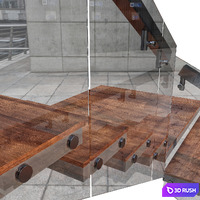 MODERN STAIR NO9 3D Model Vray, Corona