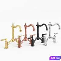 Bridge Kitchen Faucet 02 3D Model Vray, Corona