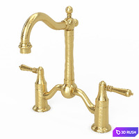 Bridge Kitchen Faucet 02 3D Model Vray, Corona