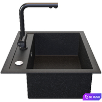 Kitchen sink with faucet 3D Model Corona