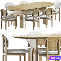 Dining group Cloud 3D Model Corona