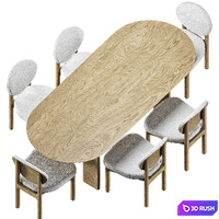 Dining group Cloud 3D Model Corona