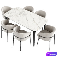 Dinning Set 53 3D Model Vray
