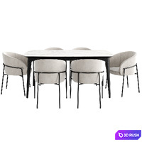 Dinning Set 53 3D Model Vray