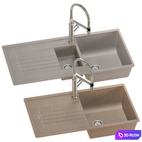 BLANCO ZIA sink set 05 3D Model Vray, Corona