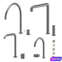 Kitchen faucets CEA set 03 3D Model Vray, Corona