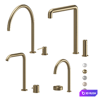 Kitchen faucets CEA set 03 3D Model Vray, Corona