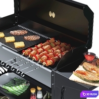 Brazier GRATAR Professional Optima BBQ 3D Model Corona