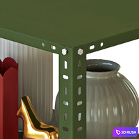 Hay Shelving Unit 2 3D Model Vray, Corona