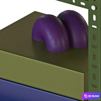 Hay Shelving Unit 2 3D Model Vray, Corona