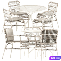 Lucy dining chairs by Vincent sheppard and Cambi Round table By Emu 3D Model Vray, Corona