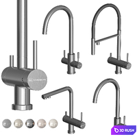 Omoikiri faucet set 01 3D Model Vray, Corona
