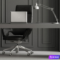 Home Office Set - Office Furniture 353 3D Model Vray, Corona