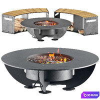 Outdoor fireplace 5 3D Model Corona