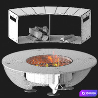 Outdoor fireplace 5 3D Model Corona