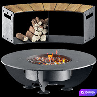 Outdoor fireplace 5 3D Model Corona