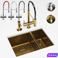 Omiriki sink and tap 3D Model Vray, Corona