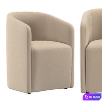 AURELIE ARMCHAIR and BRETON TABLE 3D Model Vray, Corona