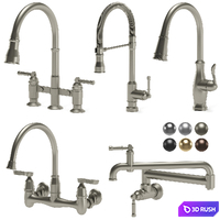 DELTA kitchen faucets 3D Model Vray, Corona