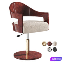 Renato Chenille Office Chair by CB2 3D Model Corona