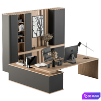 Boss Desk - Office Furniture 410 3D Model Vray, Corona
