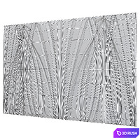 Decorative wall panel 3D Model Vray