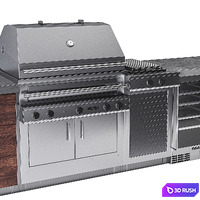 Kalamazoo Outdoor Kitchen 3D Model Corona
