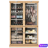 Cantina fridge 3D Model Vray, Corona