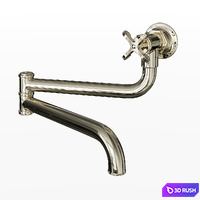 Henry Wall Mounted Articulated Pot Filler 3D Model Vray, Corona