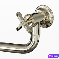Henry Wall Mounted Articulated Pot Filler 3D Model Vray, Corona