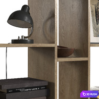 Rack with decor 3D Model Vray, Corona