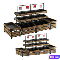 Shelves for Vegetables And Fruits Set 01 by Highbright Retail Solutions 3D Model Corona