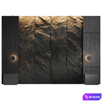 Rock Headboard 06 | Stone headboard 3D Model Corona