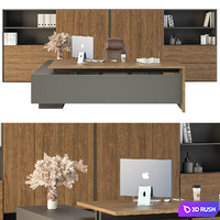 Office furniture set. 3 3D Model Vray, Corona