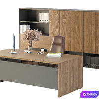 Office furniture set. 3 3D Model Vray, Corona