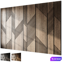 Headboard 3d Wall Panel 17 3D Model Vray, Corona