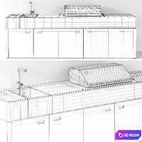 OCQ BBQUBE PRO Outdoor kitchen 3D Model Corona