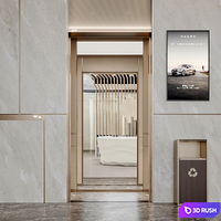 Elevator Lobby Design 06 3D Model Vray, Corona