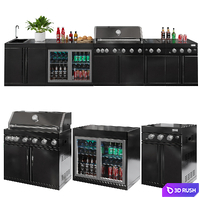 Outdoor Kitchen 006 3D Model Vray, Corona